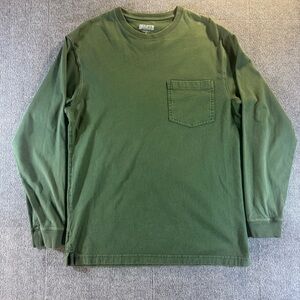 Duluth Trading Co Longtail T Long Sleeve Pocket Tee Green Heavyweight Small